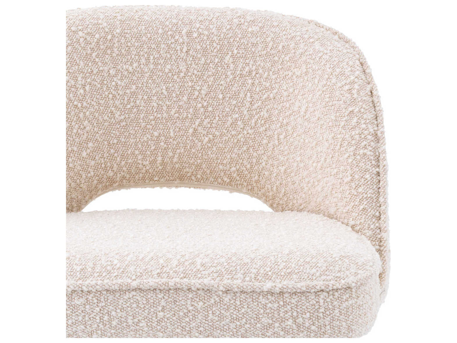 Eichholtz Cliff Boucle Cream Upholstered Swivel Counter Stool Set of 2