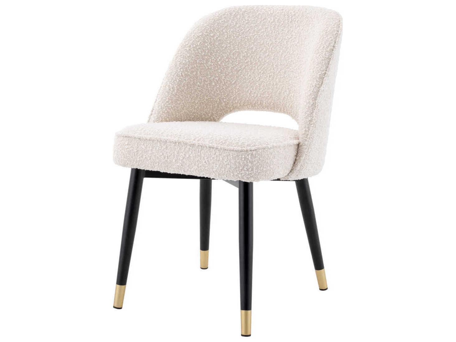 Eichholtz Cliff Black Upholstered Armless Dining Chair Set of 2