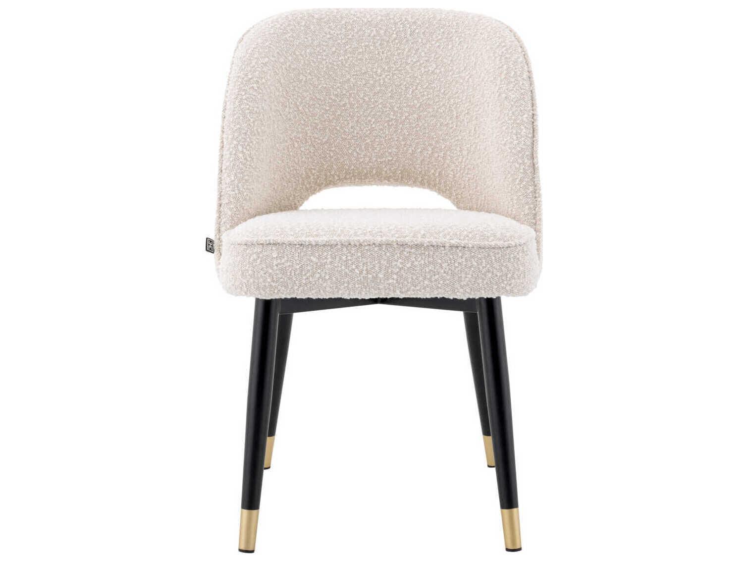 Eichholtz Cliff Black Upholstered Armless Dining Chair Set of 2