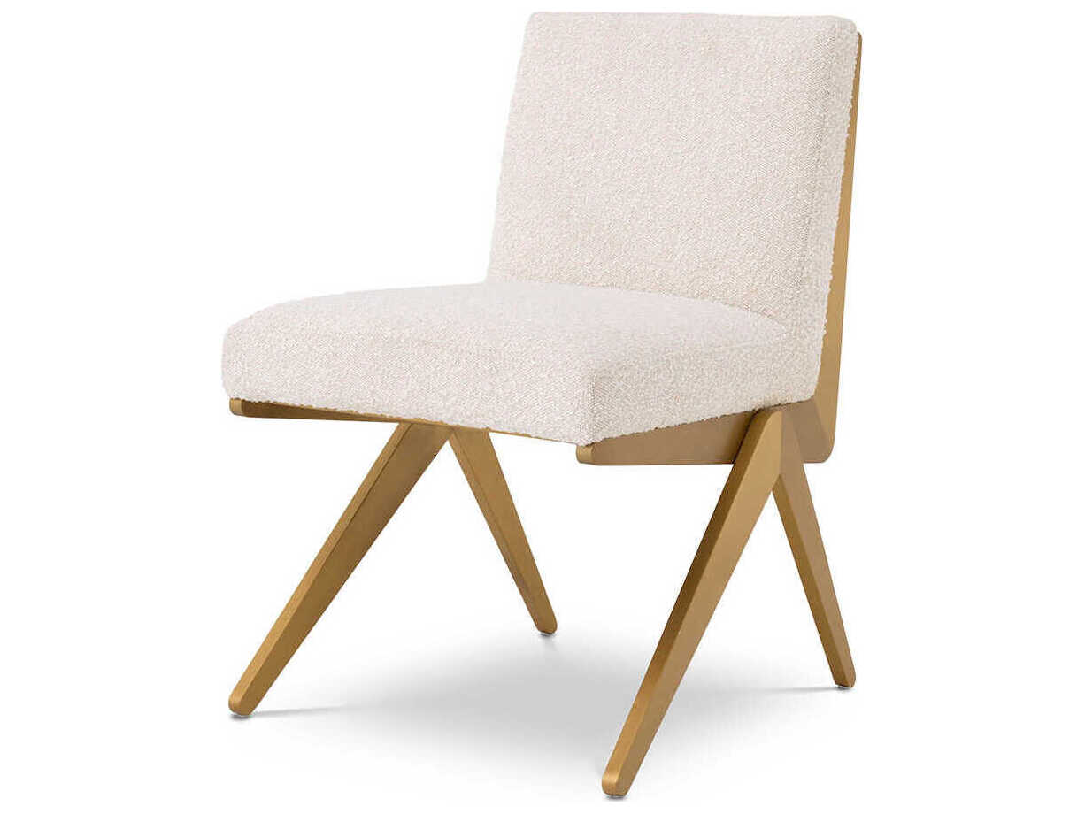 Eichholtz Fico Gold Upholstered Armless Dining Chair