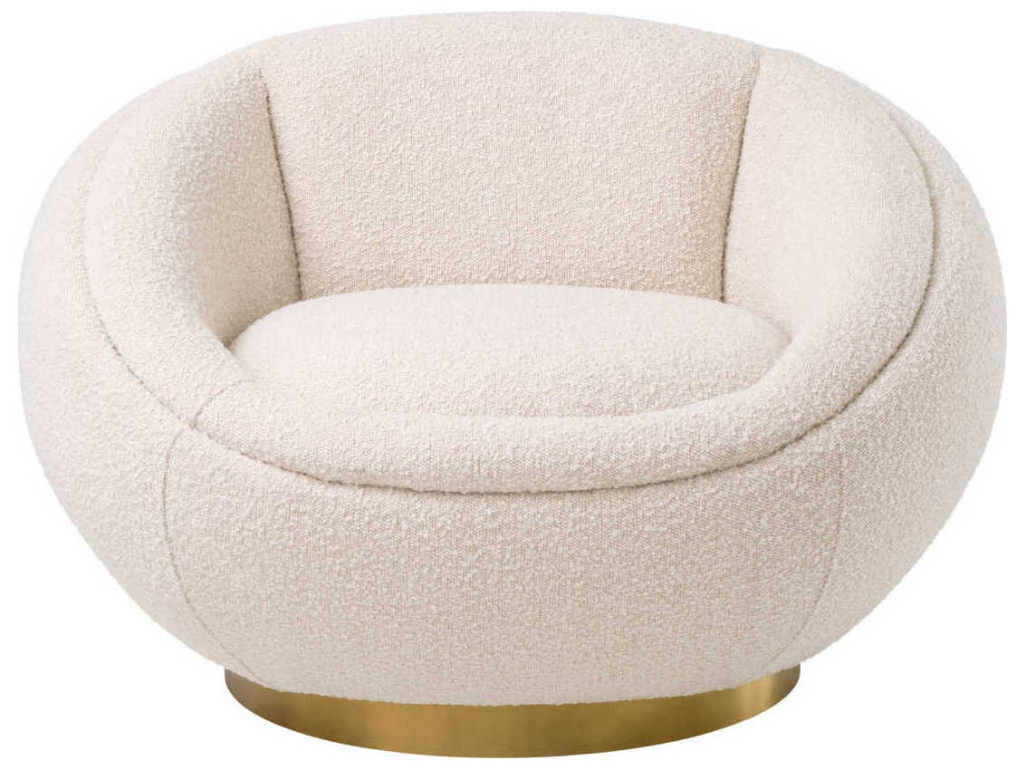 Eichholtz Bollinger Swivel Cream Accent Chair