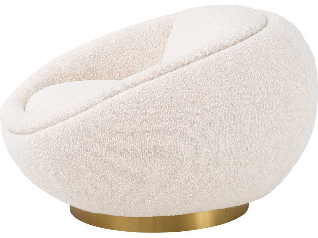 Eichholtz Bollinger Swivel Cream Accent Chair