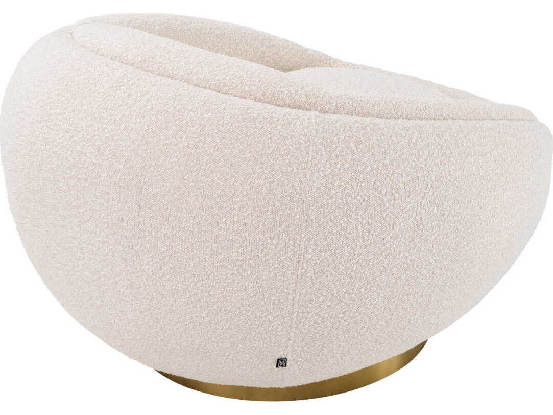 Eichholtz Bollinger Swivel Cream Accent Chair