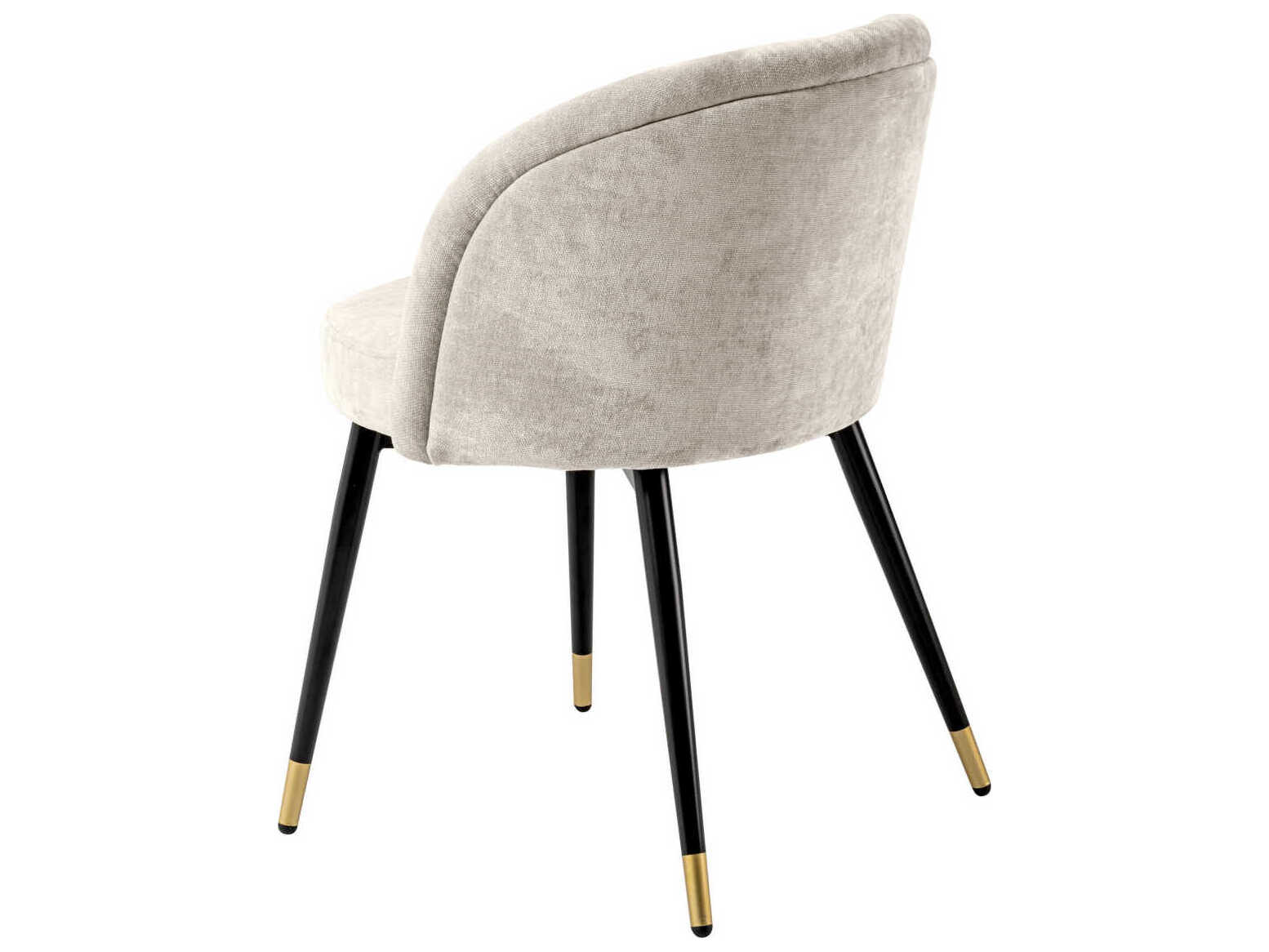 Eichholtz Chloe Black Upholstered Armless Dining Chair Set of 2