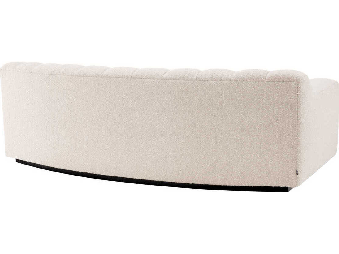 Eichholtz Kelly Boucle Cream Black Base Upholstered Sofa