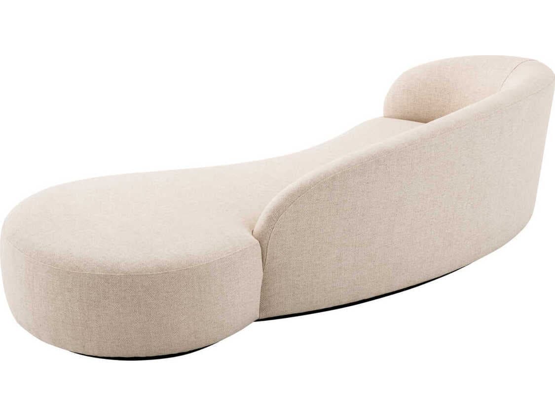 Eichholtz Bernd Pausa Natural Black Base Beige Upholstered Sofa