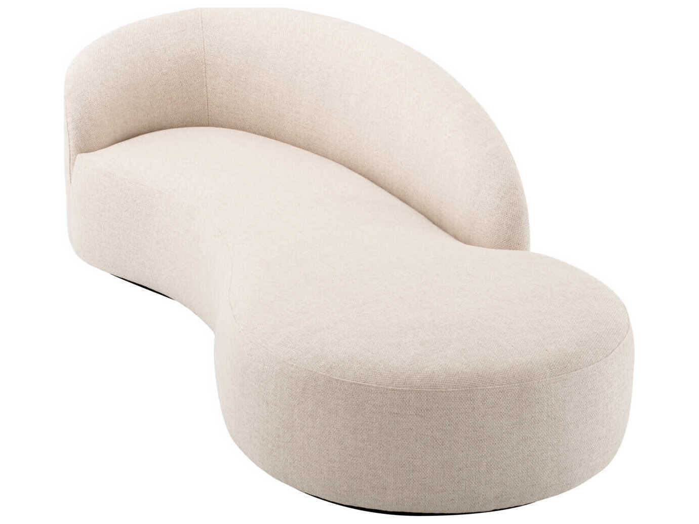 Eichholtz Bernd Pausa Natural Black Base Beige Upholstered Sofa