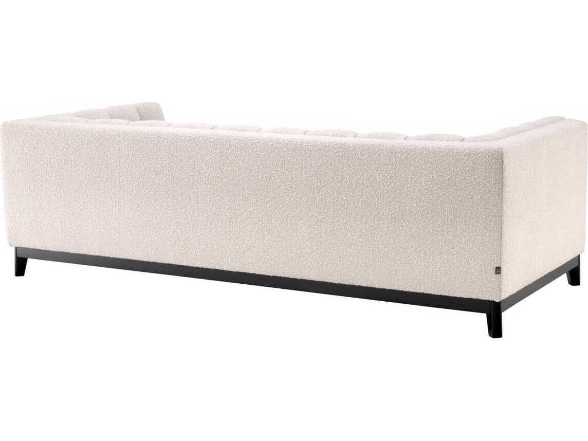 Eichholtz Ditmar Boucle Cream Black Base Upholstered Sofa