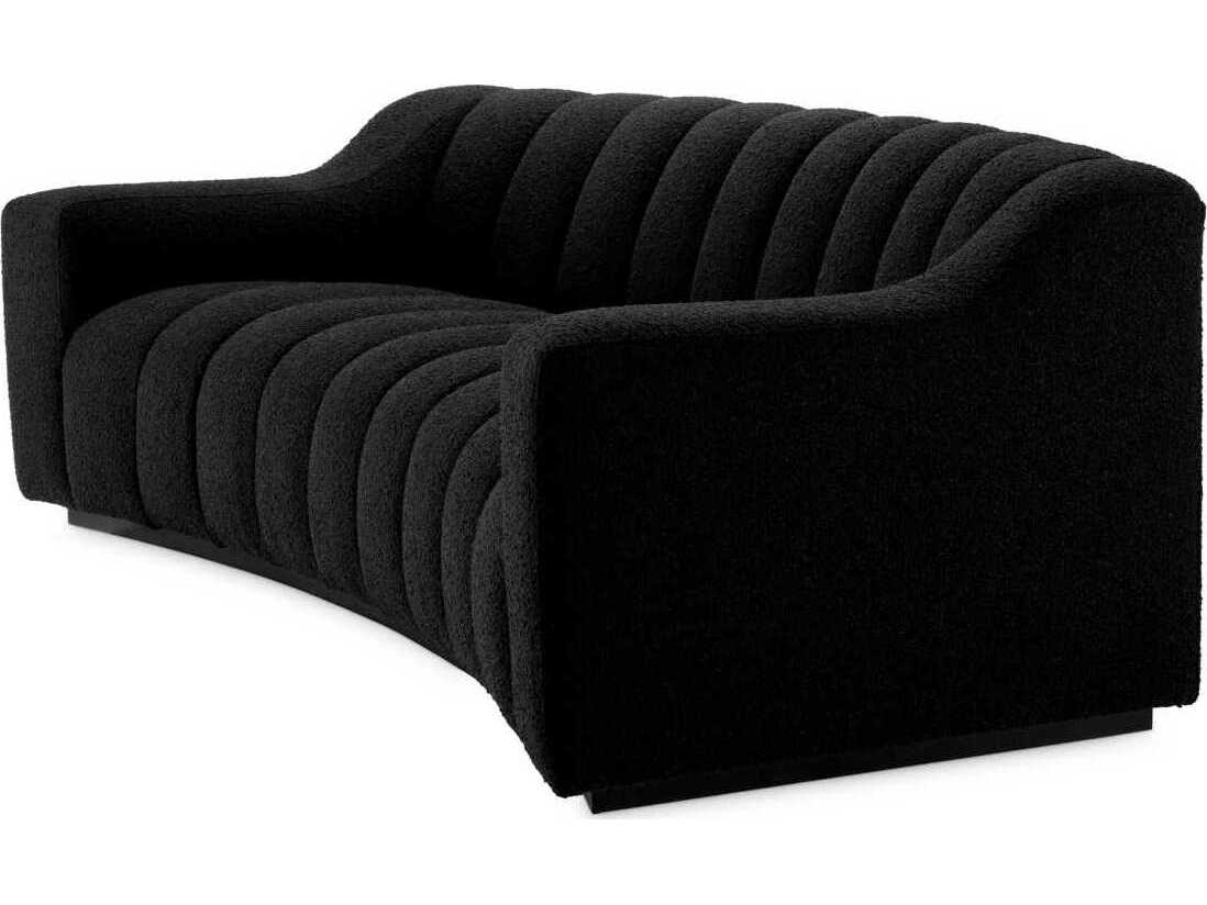 Eichholtz Kelly Boucle Black Base Upholstered Sofa