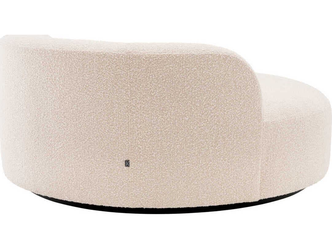 Eichholtz Bjorn Boucle Cream Black Base Upholstered Sofa