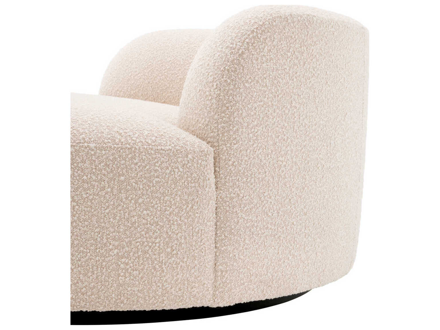 Eichholtz Bjorn Boucle Cream Black Base Upholstered Sofa