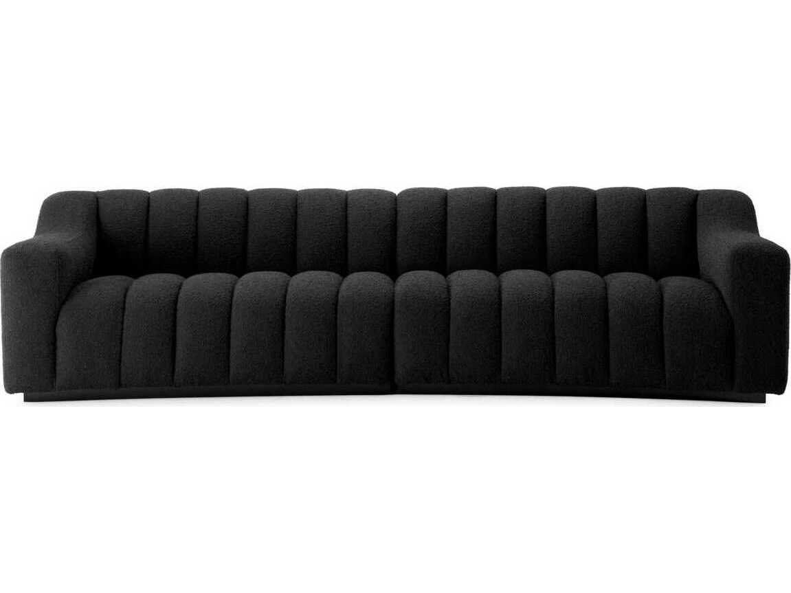 Eichholtz Kelly Boucle Cream Black Base Upholstered Sofa