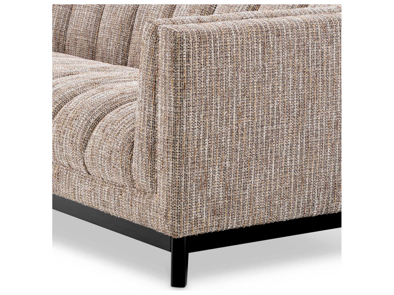 Eichholtz Ditmar Mademoiselle Beige Black Base Upholstered Sofa
