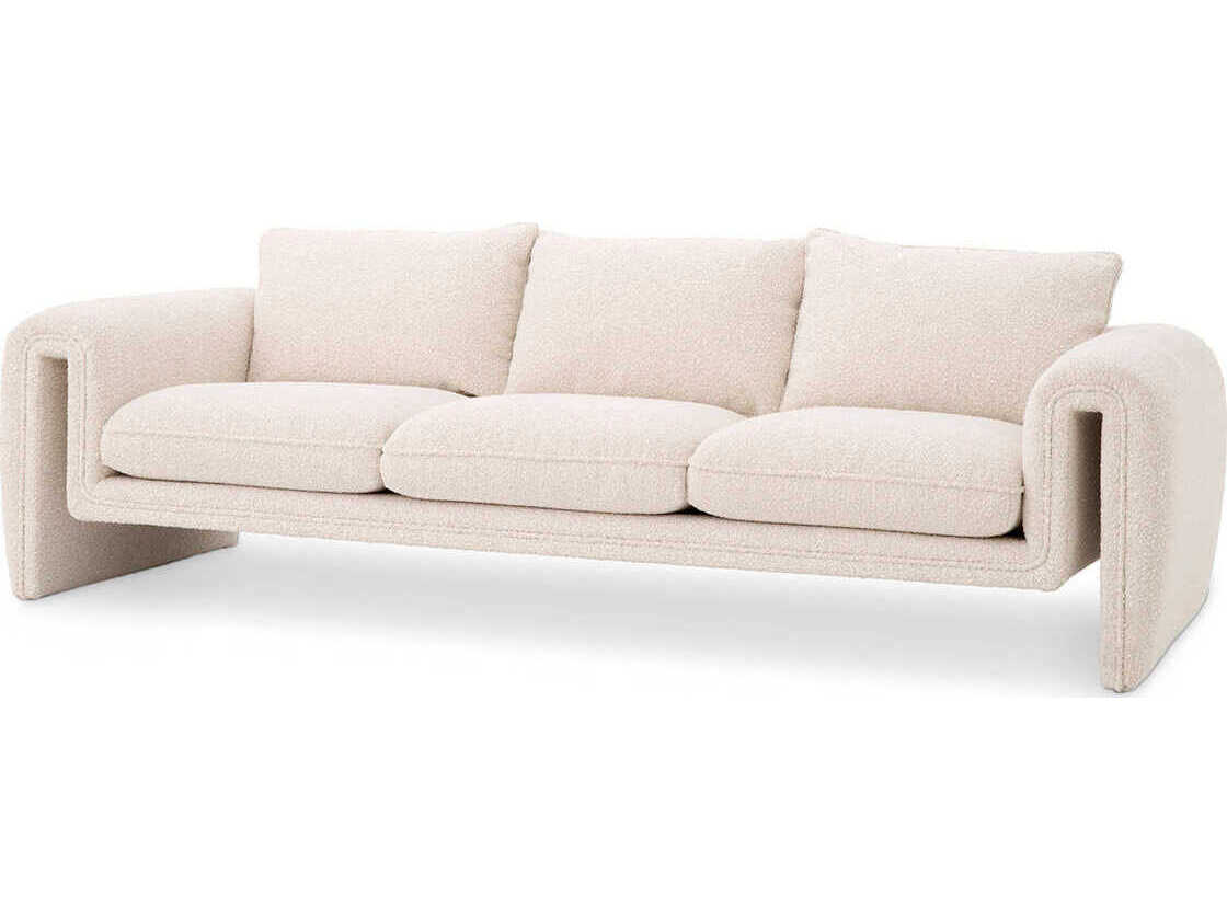 Eichholtz Tondo Boucle Cream Upholstered Sofa