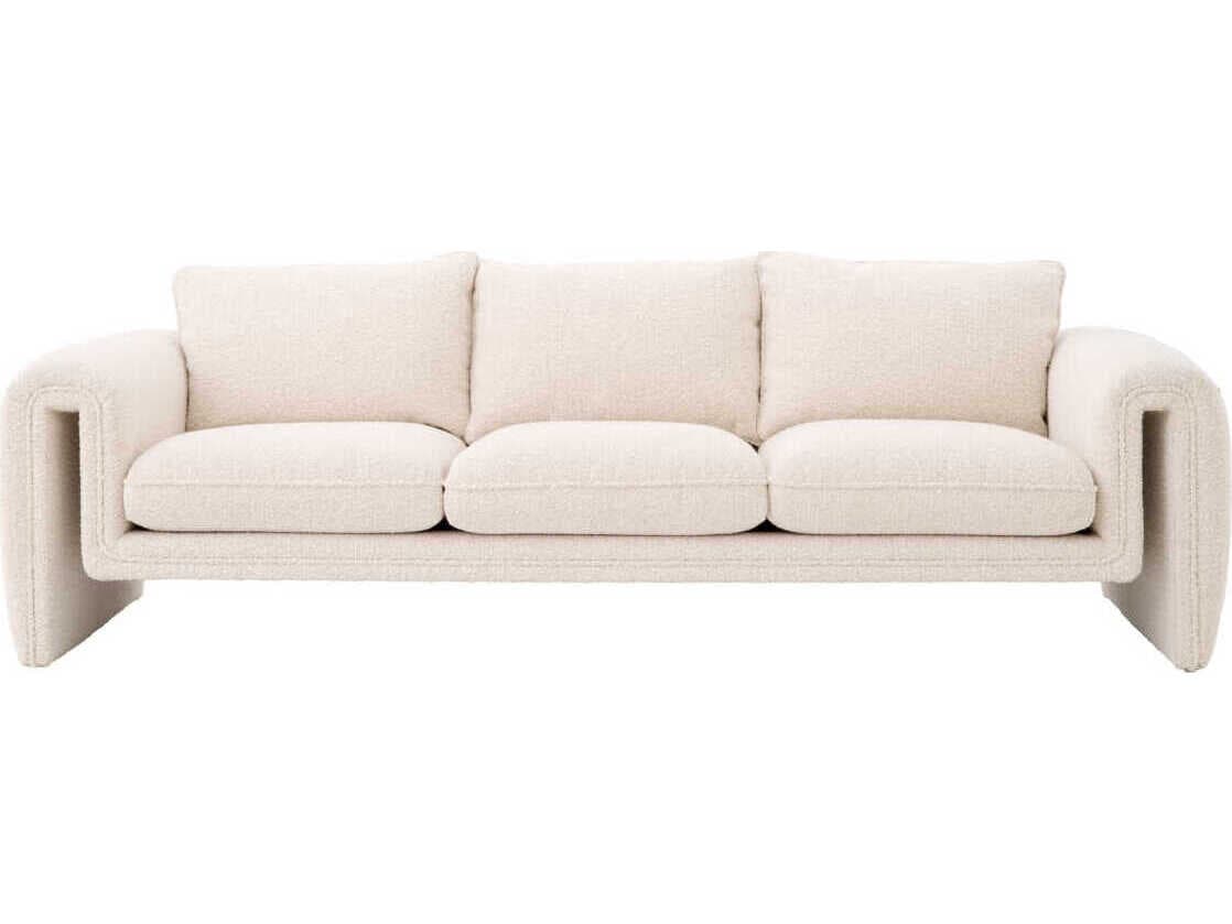 Eichholtz Tondo Boucle Cream Upholstered Sofa