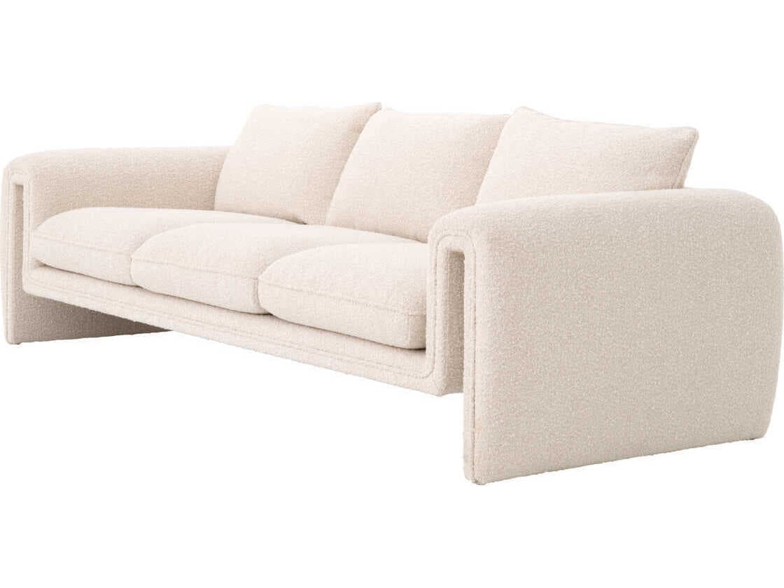 Eichholtz Tondo Boucle Cream Upholstered Sofa