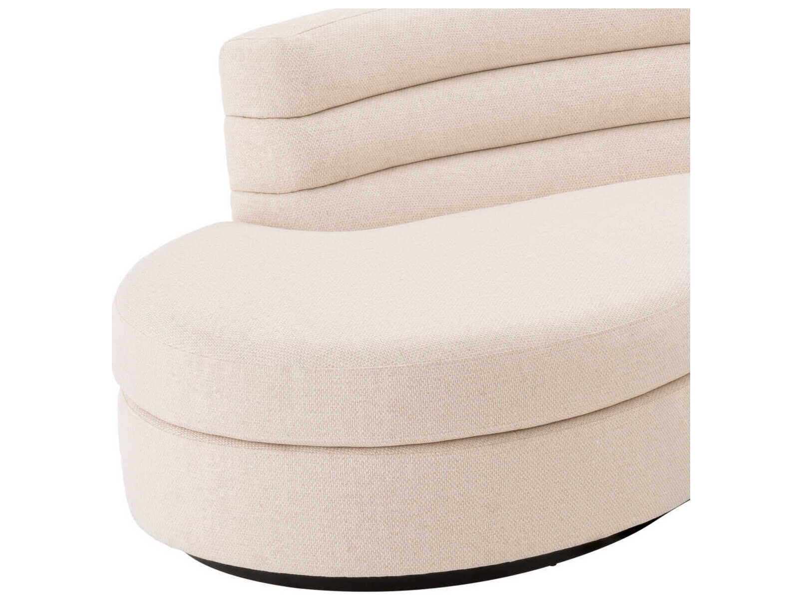 Eichholtz Lennox Pausa Natural Black Base Beige Upholstered Sofa