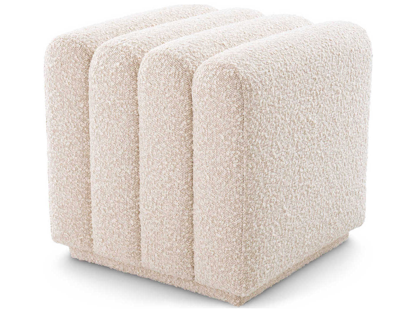 Eichholtz Bente Boucle Cream Upholstered Accent Stool