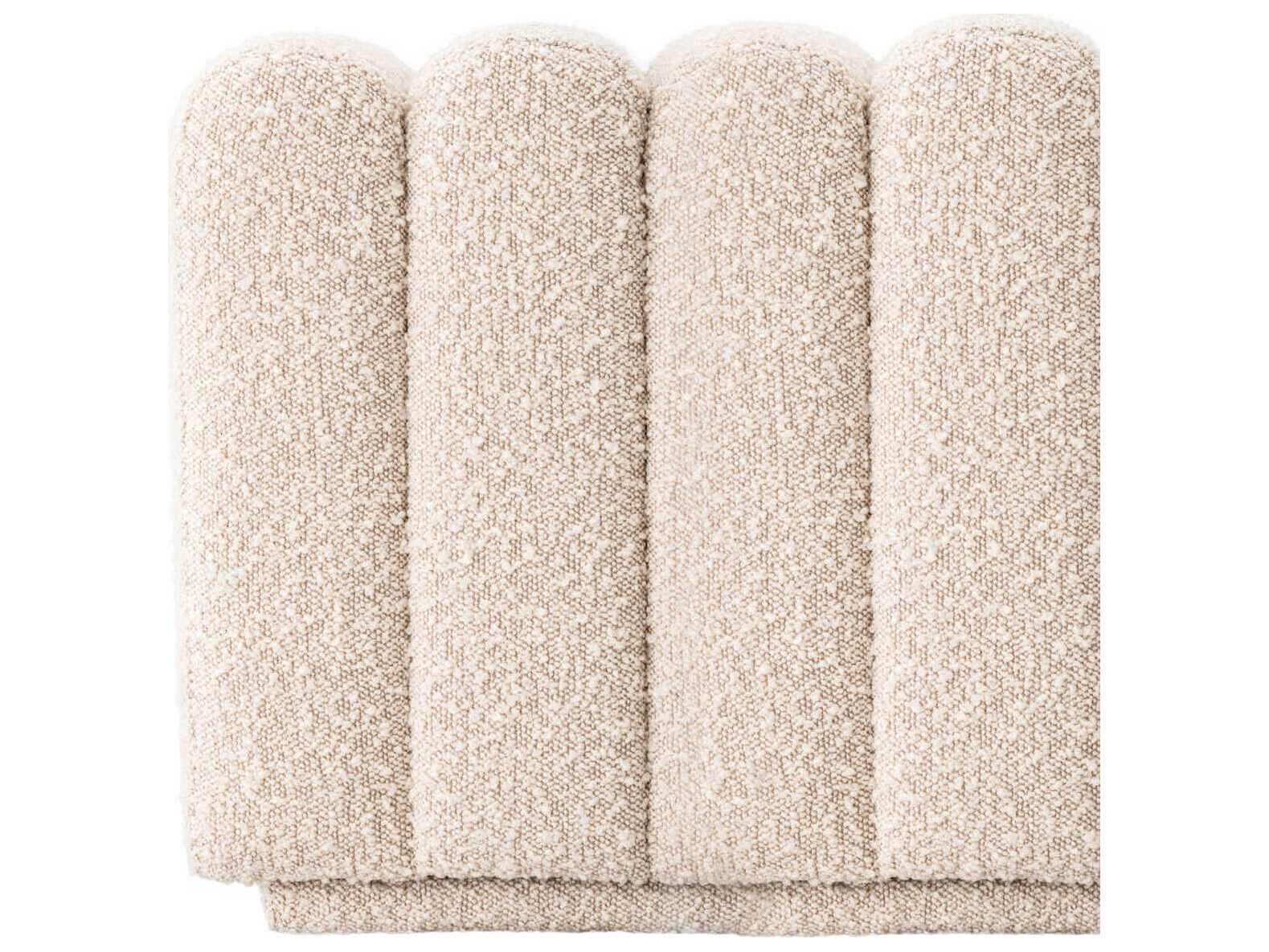 Eichholtz Bente Boucle Cream Upholstered Accent Stool