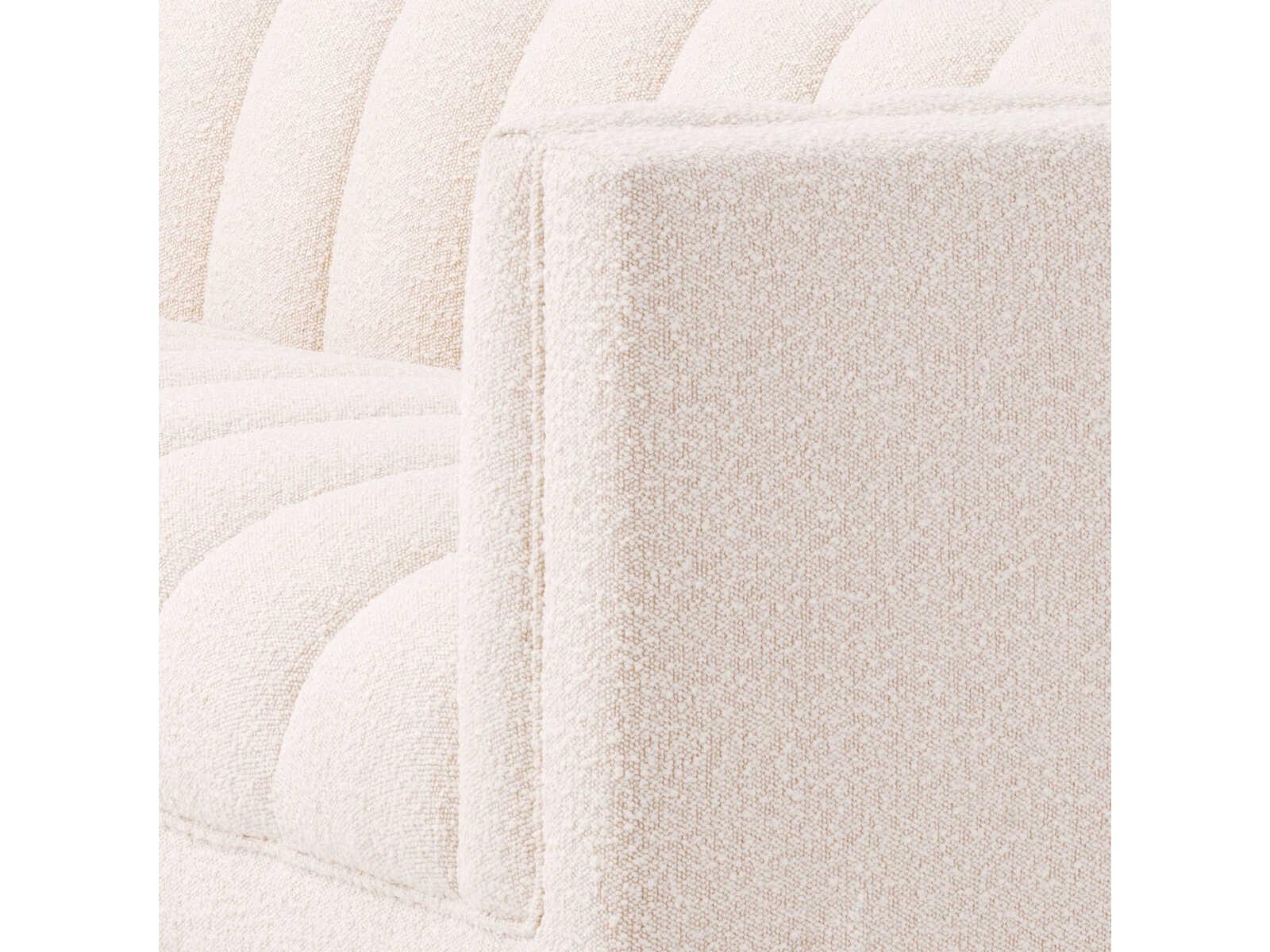 Eichholtz Ditmar Boucle Cream Black Base Upholstered Sofa