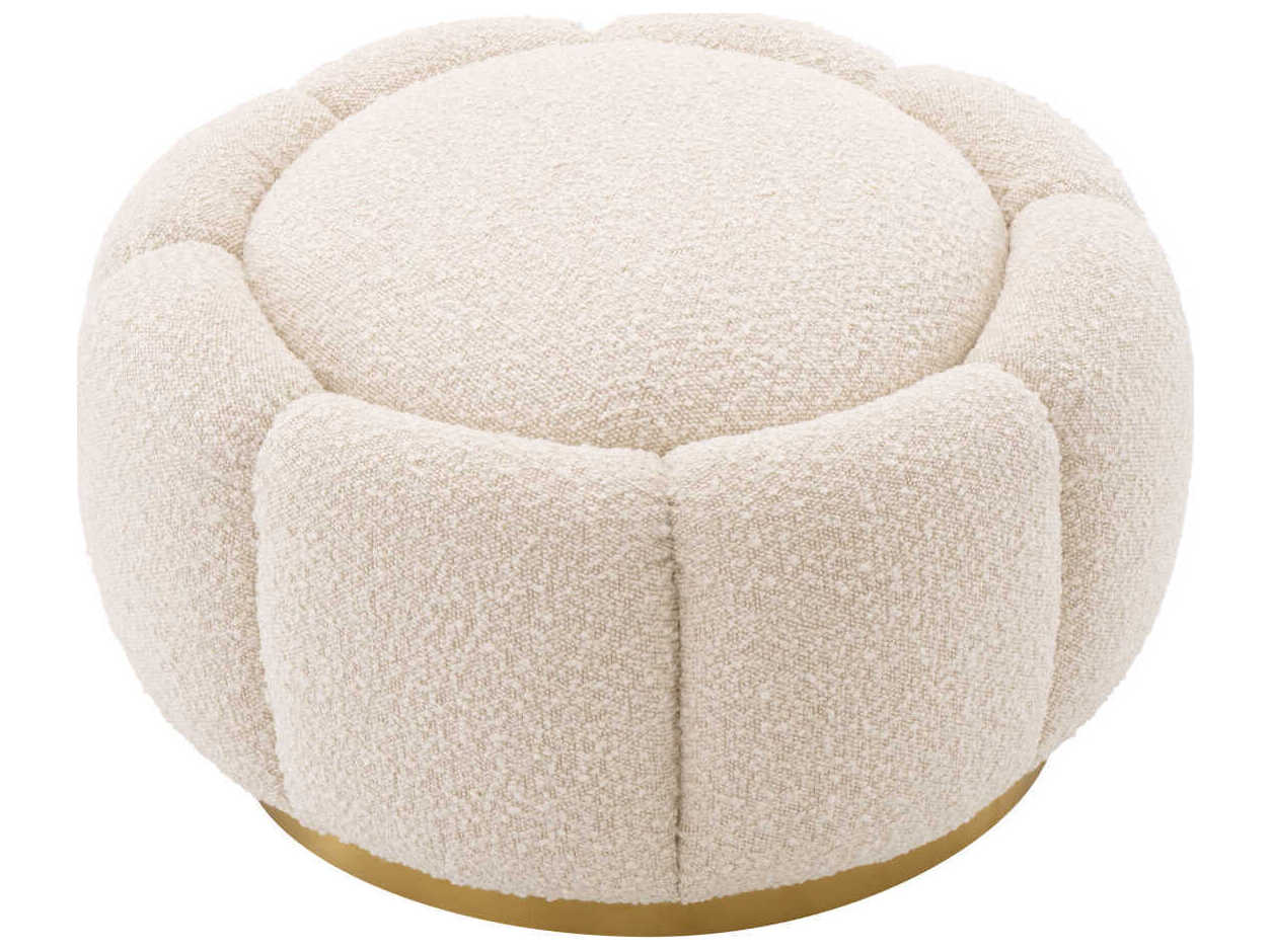 Eichholtz Inger Cream Upholstered Ottoman