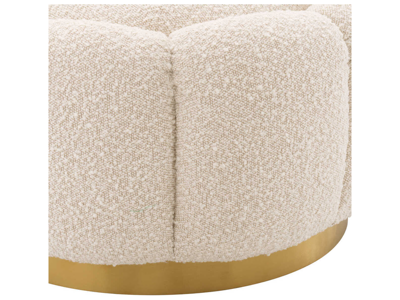 Eichholtz Inger Cream Upholstered Ottoman