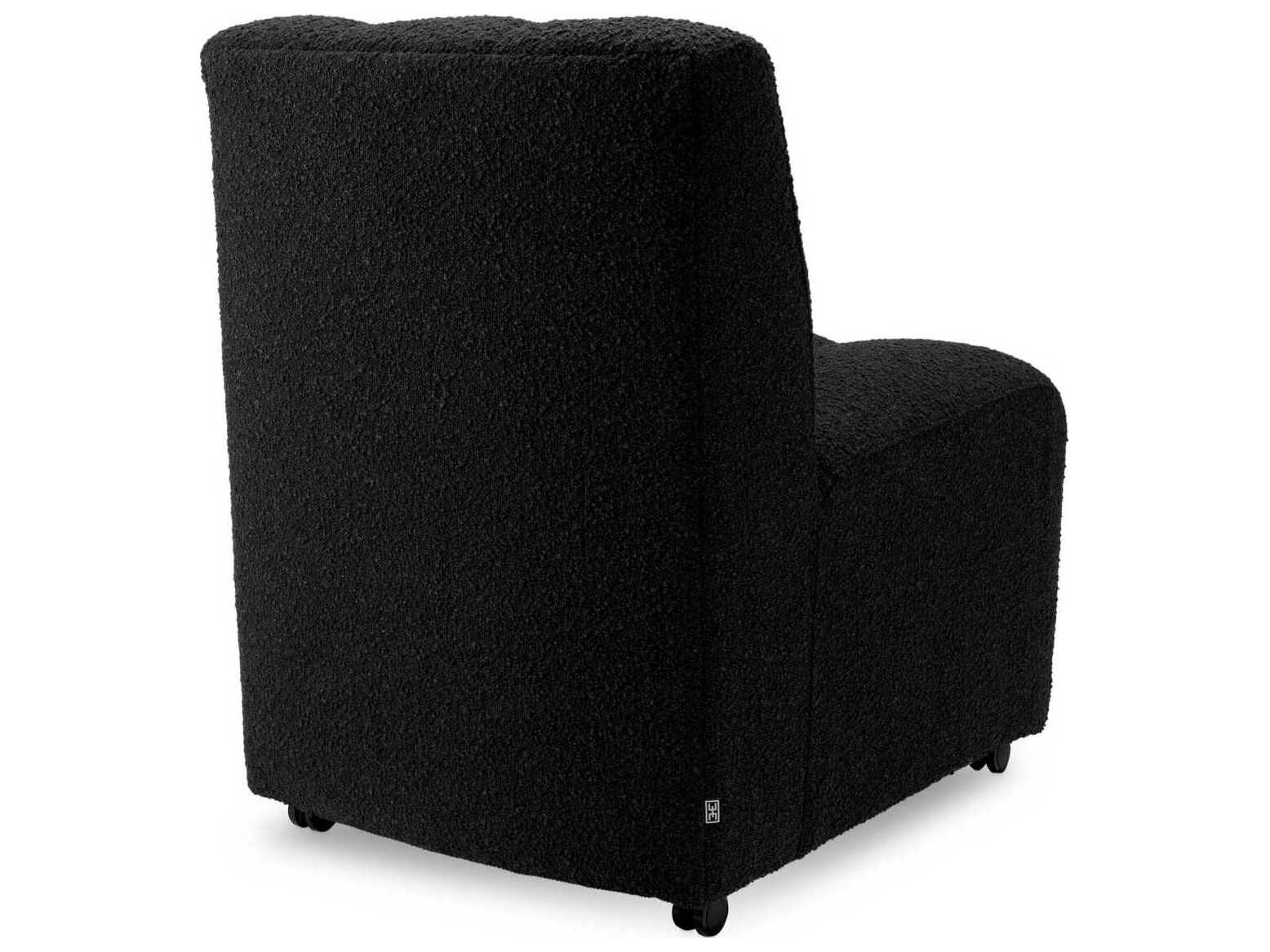 Eichholtz Kelly Black Upholstered Armless Dining Chair
