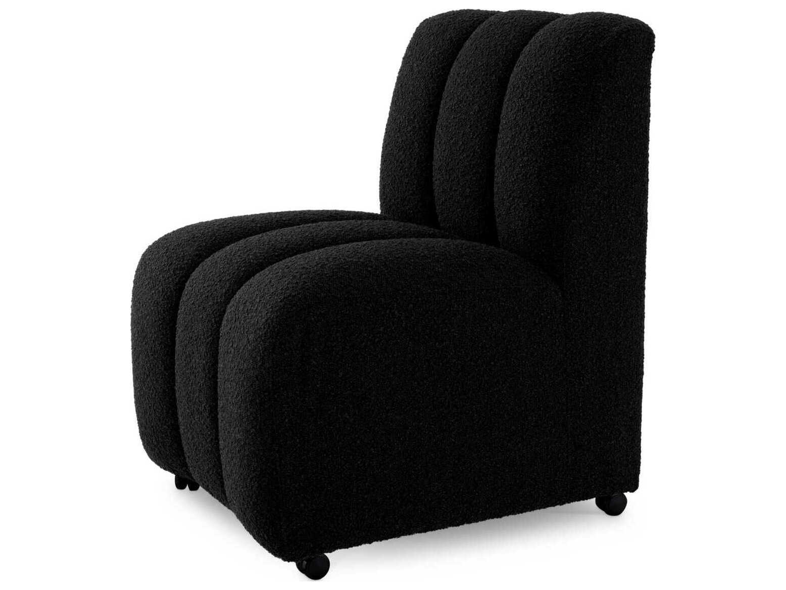Eichholtz Kelly Black Upholstered Armless Dining Chair