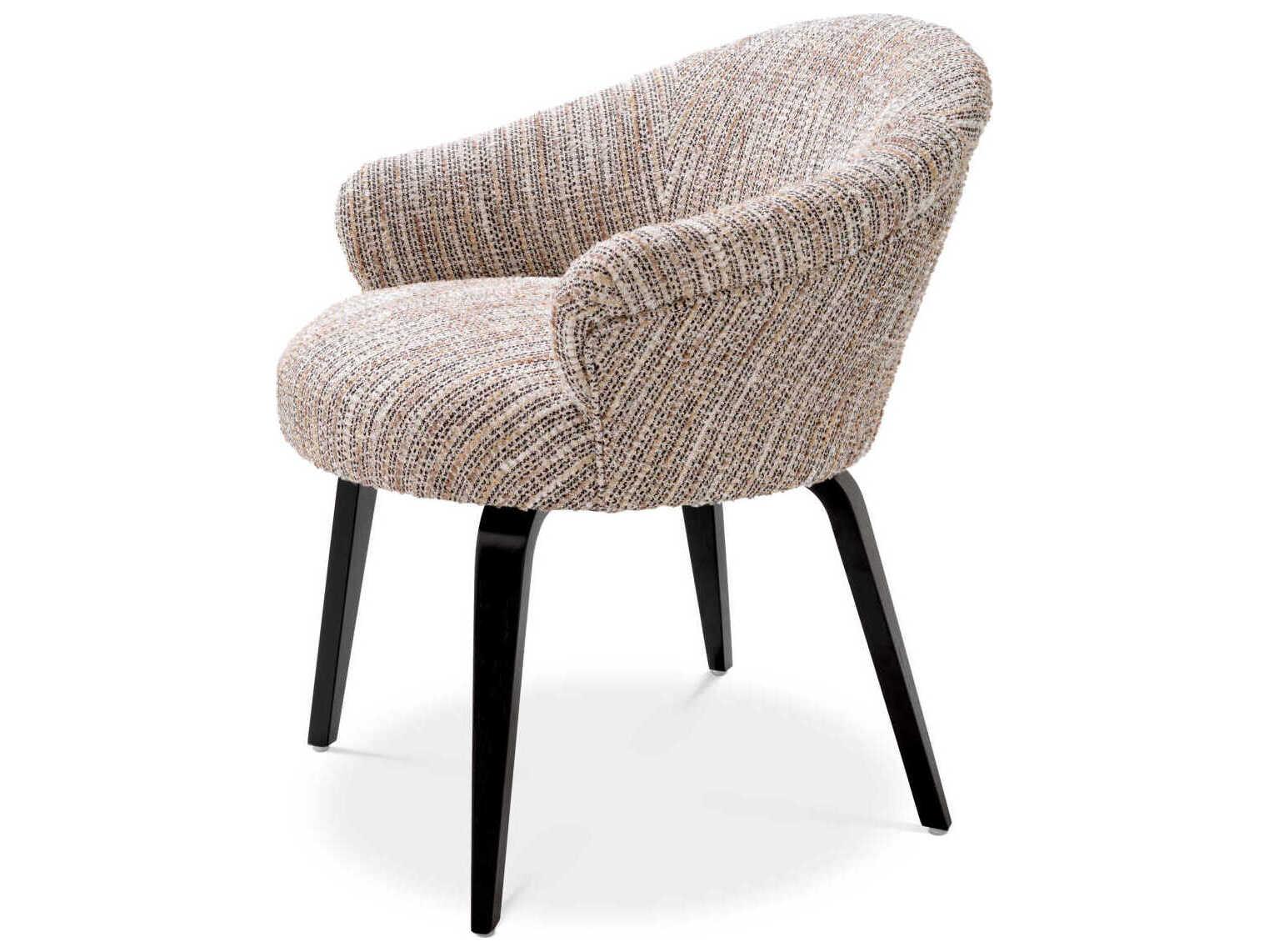 Eichholtz Moretti Beige Upholstered Arm Dining Chair