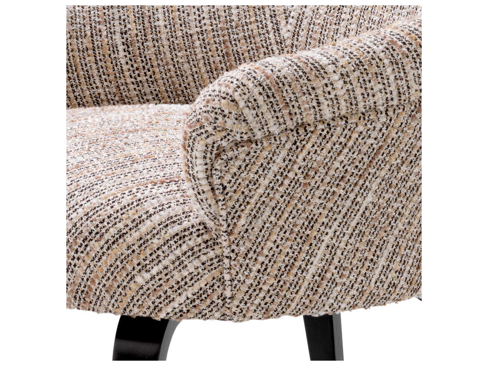 Eichholtz Moretti Beige Upholstered Arm Dining Chair