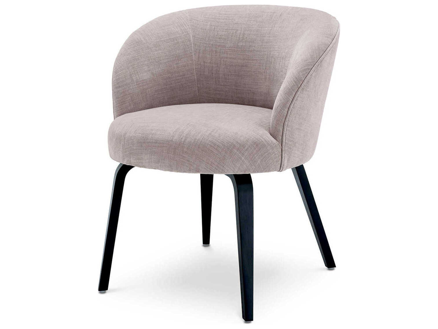 Eichholtz Vichy Black Upholstered Arm Dining Chair