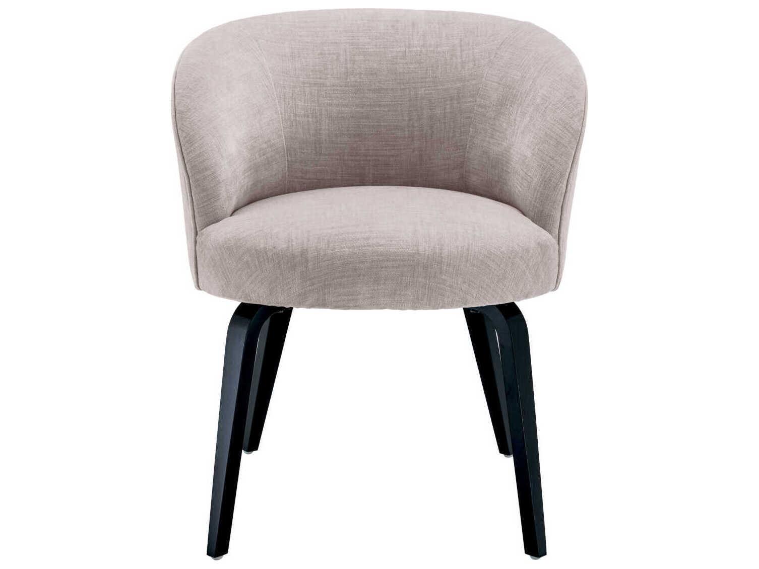 Eichholtz Vichy Black Upholstered Arm Dining Chair