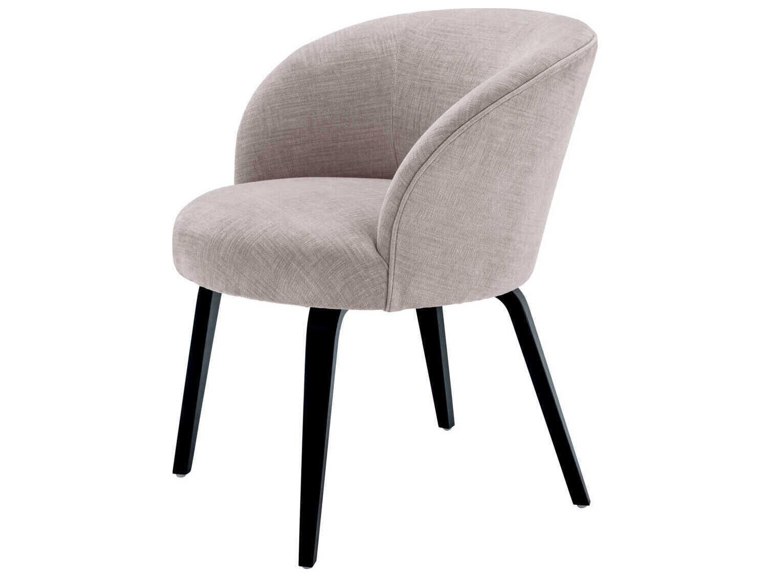 Eichholtz Vichy Black Upholstered Arm Dining Chair