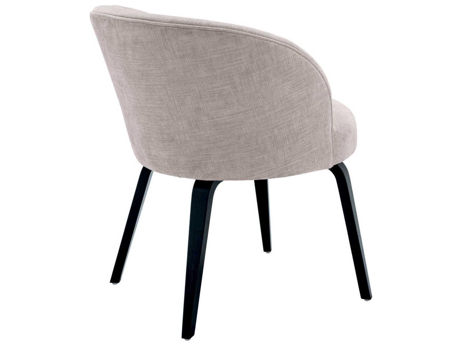 Eichholtz Vichy Black Upholstered Arm Dining Chair