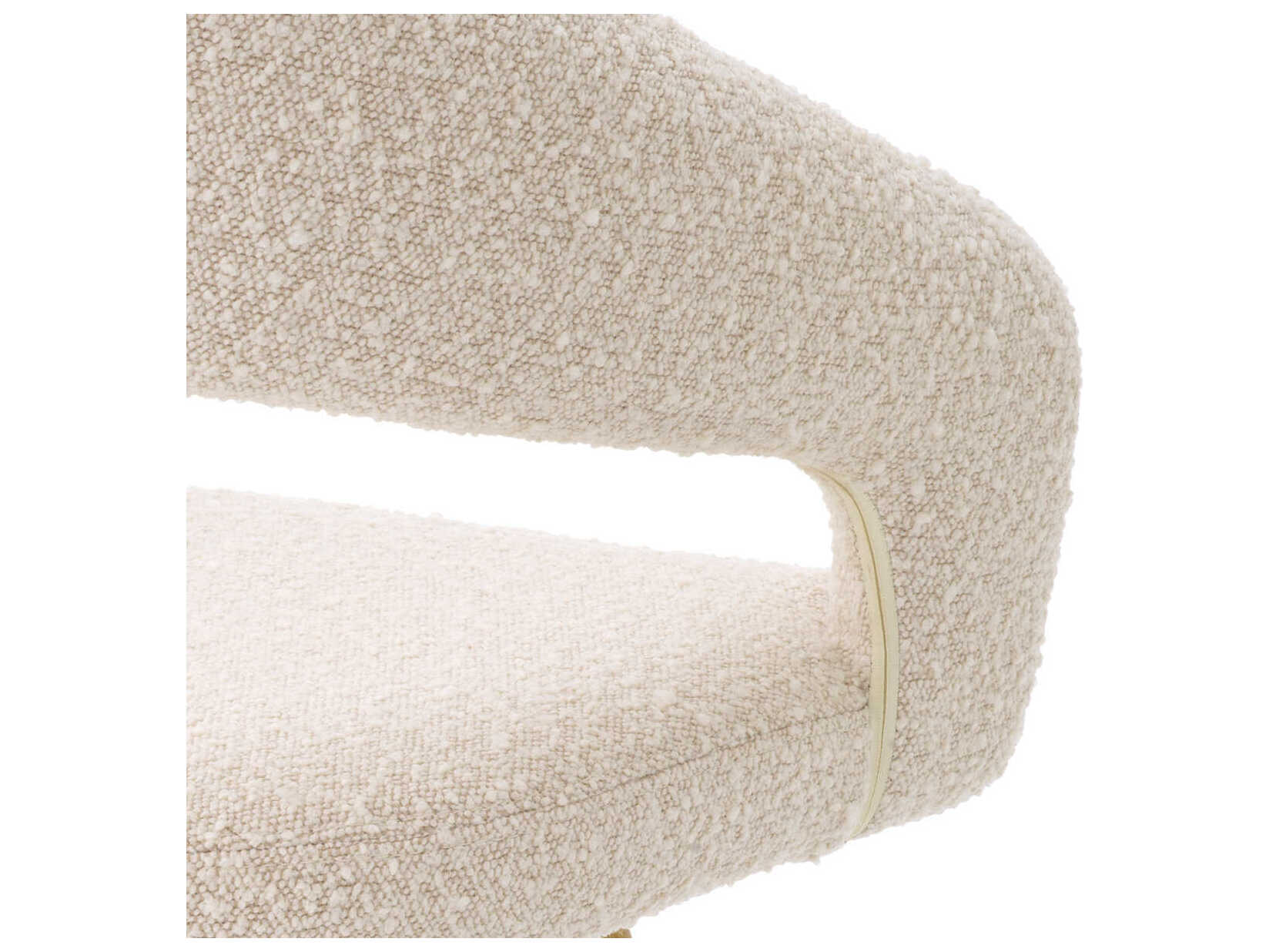 Eichholtz Bravo Gold Upholstered Arm Dining Chair