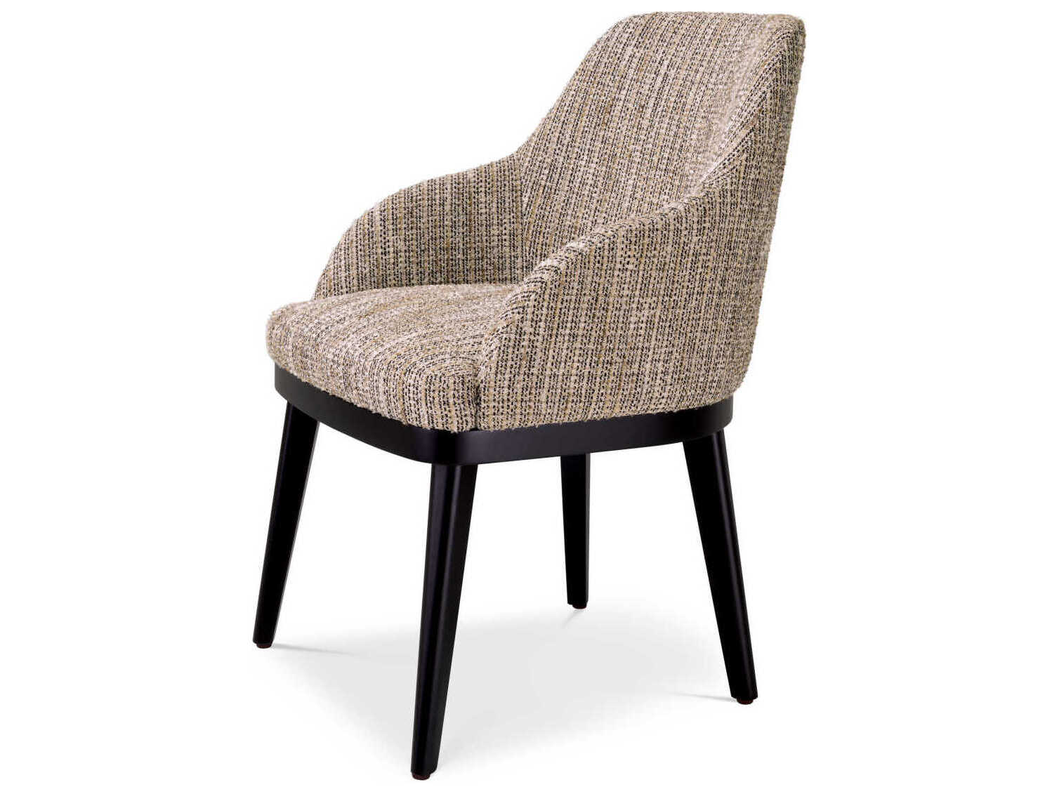 Eichholtz Costa Beige Upholstered Arm Dining Chair