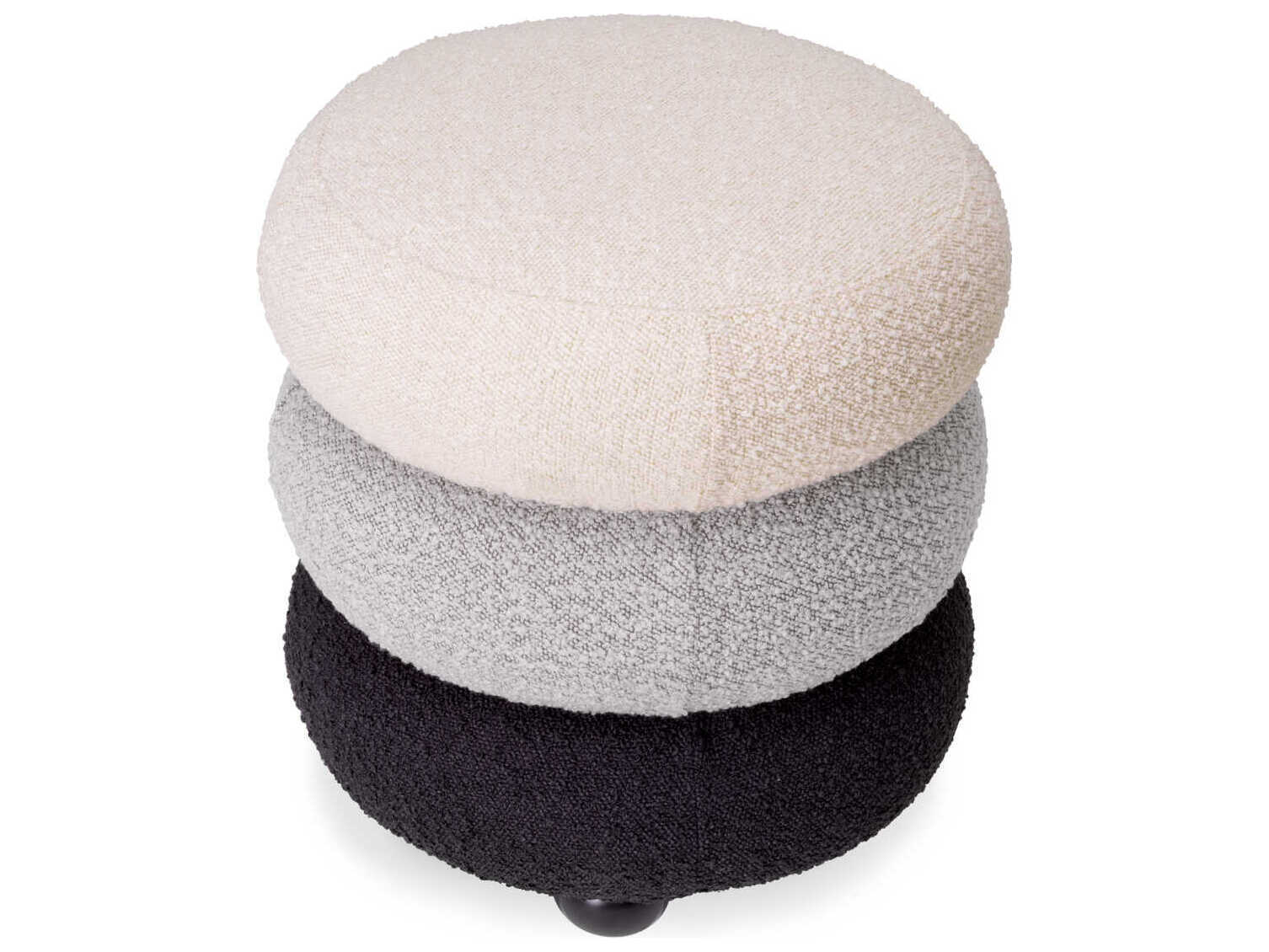 Eichholtz Tulum Cream Upholstered Accent Stool