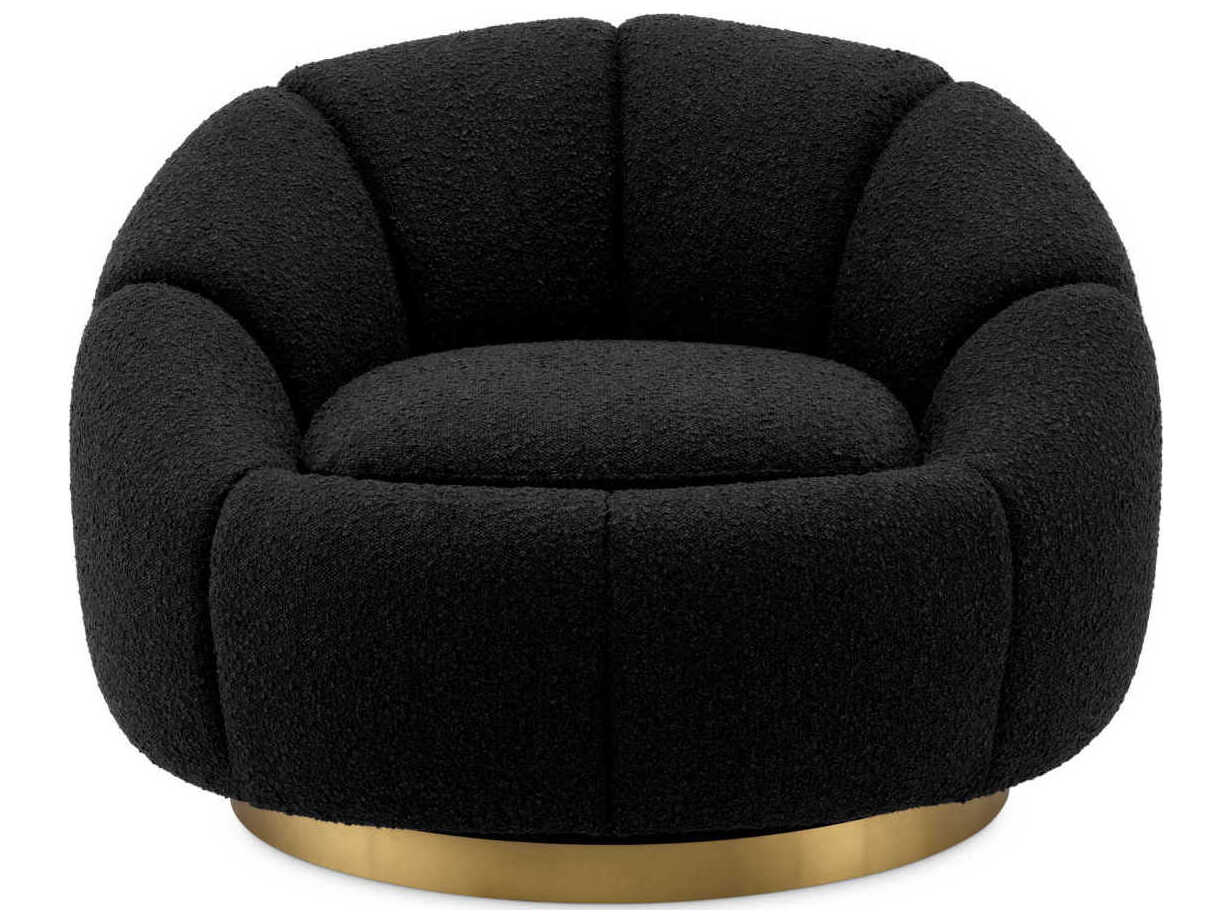 Eichholtz Inger Swivel Black Accent Chair