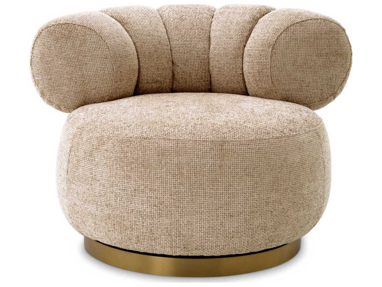 Eichholtz Phedra Swivel Beige Accent Chair