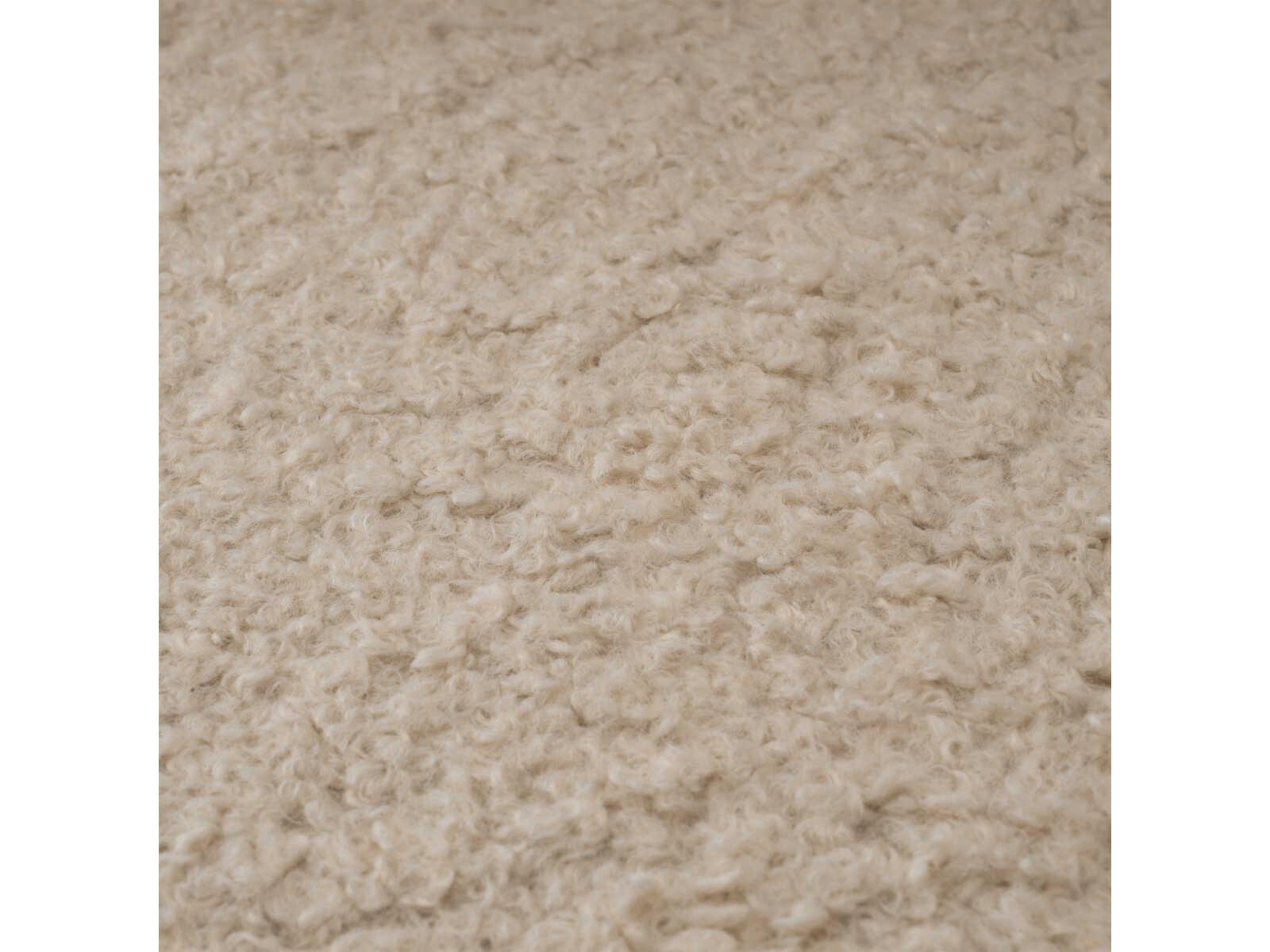 Eichholtz Tulum Brisbane Cream Black Feet Upholstered Accent Stool