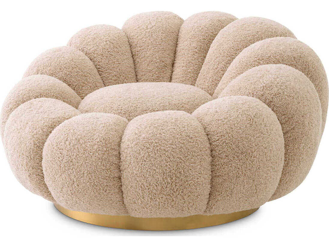 Eichholtz Mello Swivel Beige Accent Chair