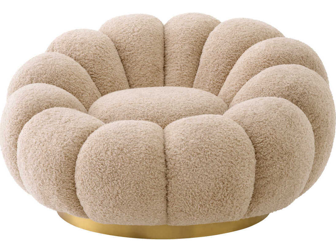 Eichholtz Mello Swivel Beige Accent Chair