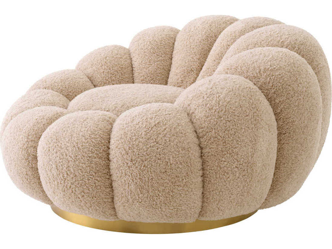 Eichholtz Mello Swivel Beige Accent Chair