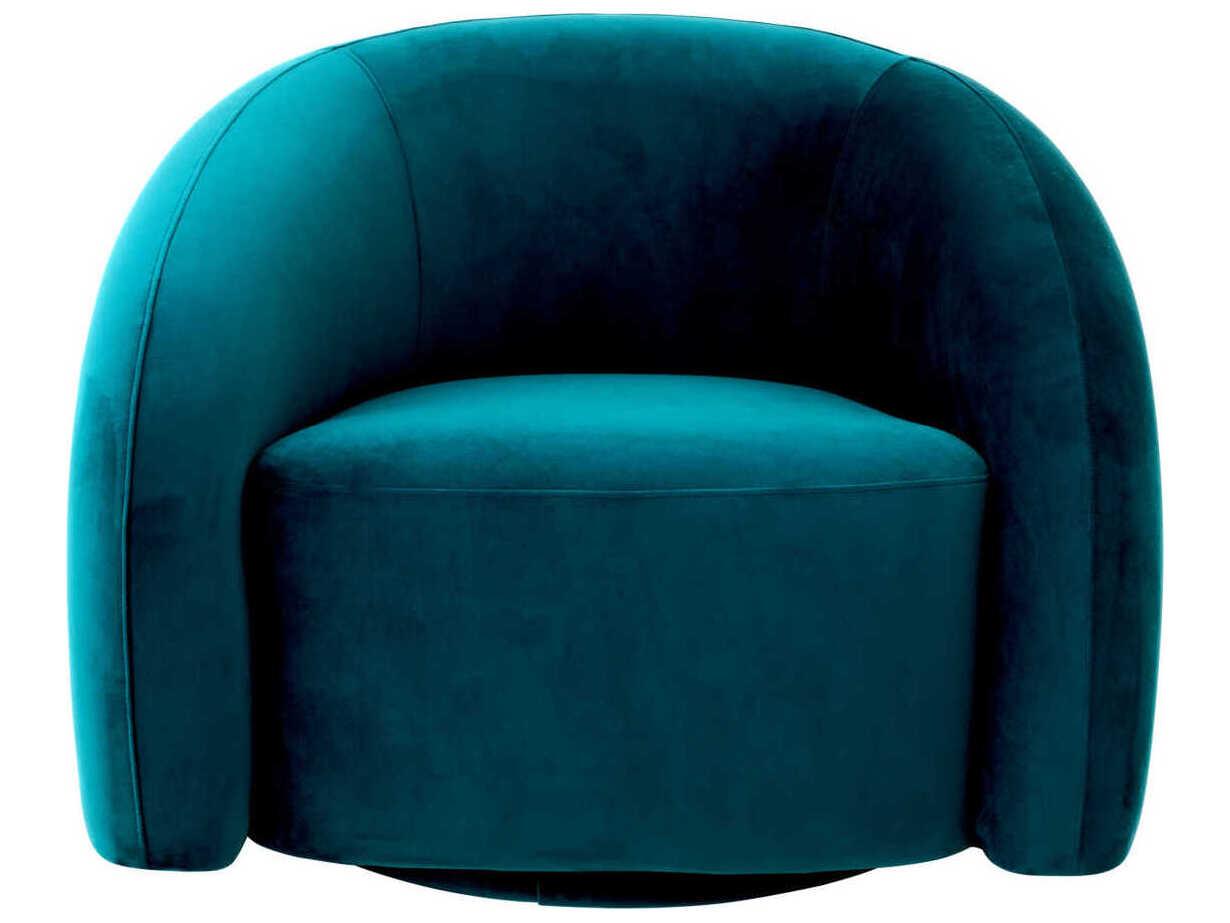 Eichholtz Novelle Swivel Green Velvet Accent Chair