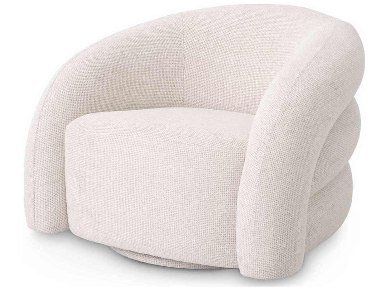 Eichholtz Novelle Swivel White Accent Chair