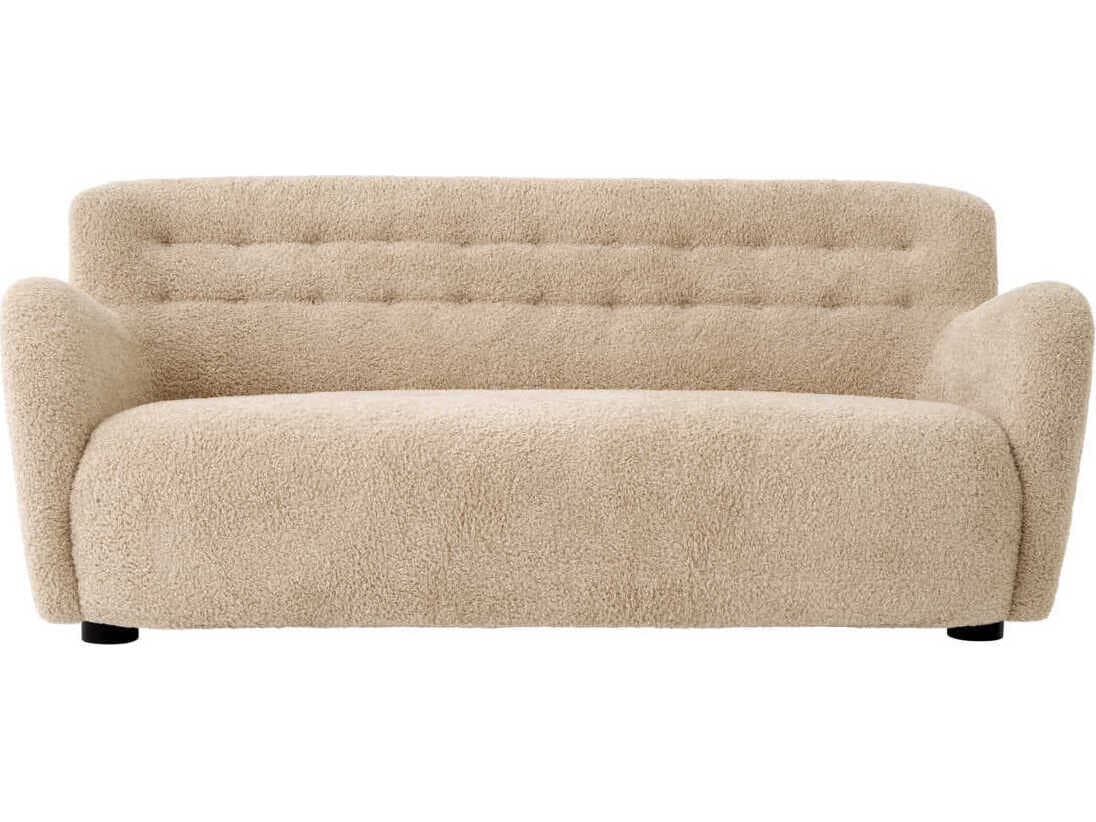 Eichholtz Bixby Canberra Sand Black Feet Beige Upholstered Sofa