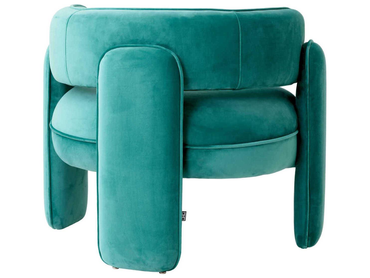 Eichholtz Chaplin Blue Velvet Accent Chair