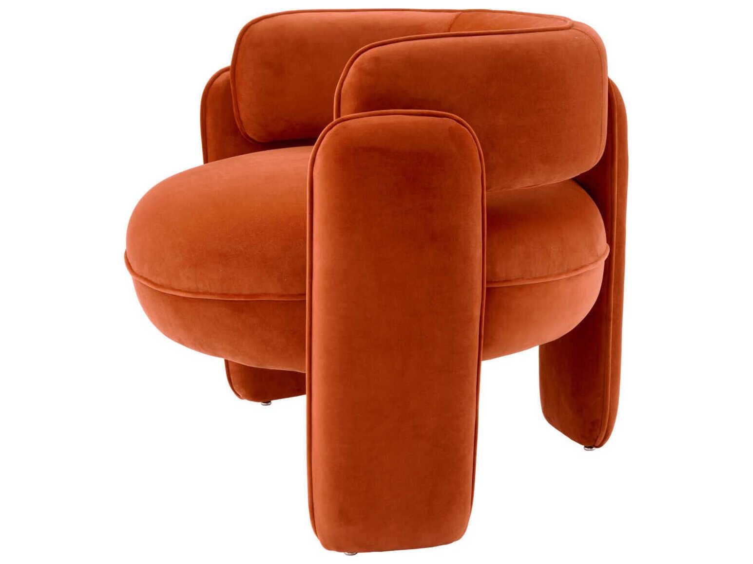 Eichholtz Chaplin Orange Velvet Accent Chair