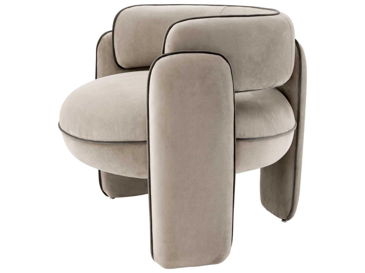 Eichholtz Chaplin Beige Velvet Accent Chair
