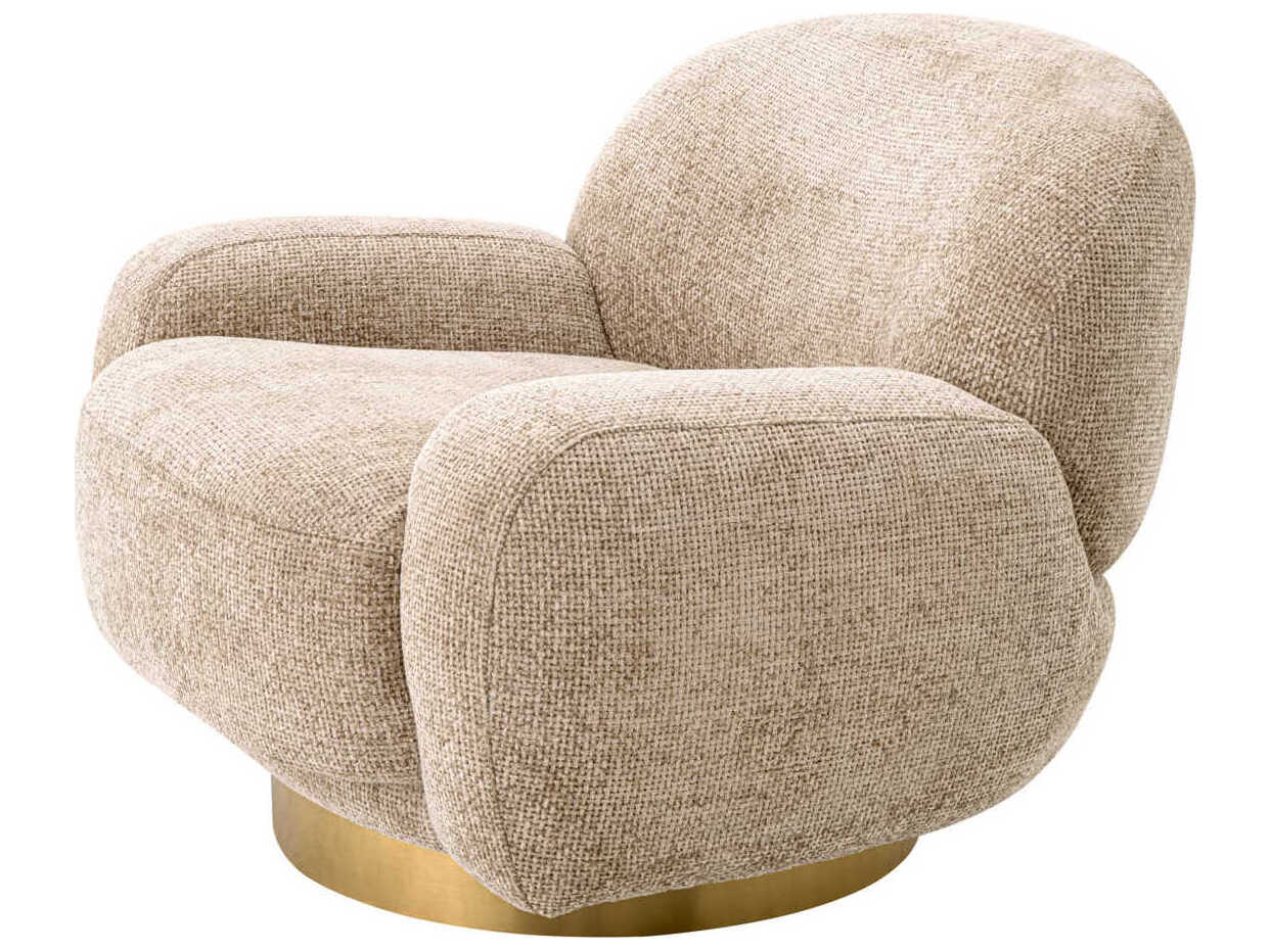 Eichholtz Udine Swivel Beige Accent Chair